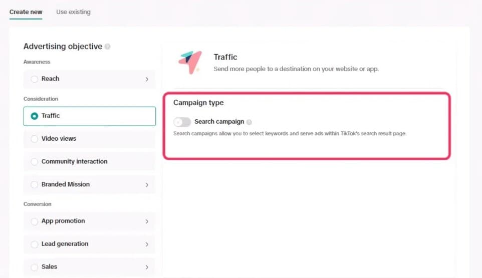 TikTok Search Ads Sports